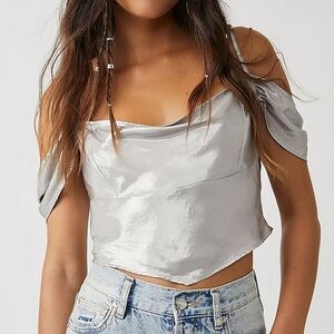 Free People Cassandra Metallic Top